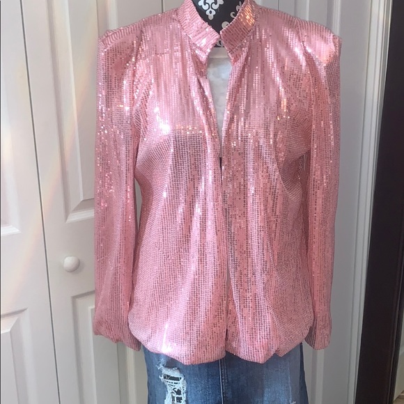 New Pink Sequin Jacket - Picture 3 of 4